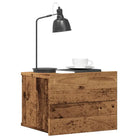 Nachtkastje van bewerkt hout met klassieke charme - Oud hout / 2 - Nachtkastjes