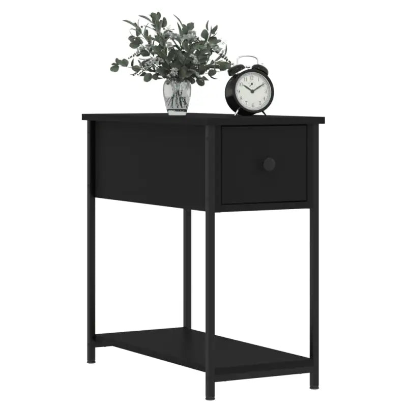 Nachtkastje van bewerkt hout met verstelbare poten en tijdloze stijl - Nachtkastjes