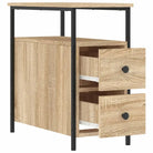 Nachtkastje van bewerkt hout met verstelbare poten voor stijl en comfort - Nachtkastjes