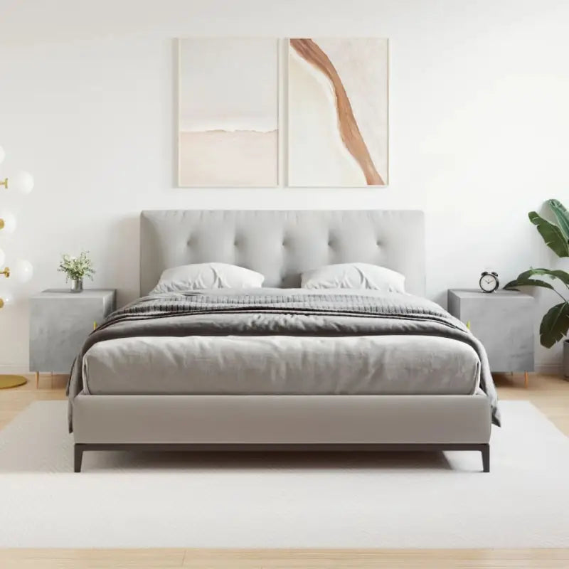 Nachtkastje van bewerkt hout voor een moderne uitstraling - Betongrijs / 2 - Nachtkastjes