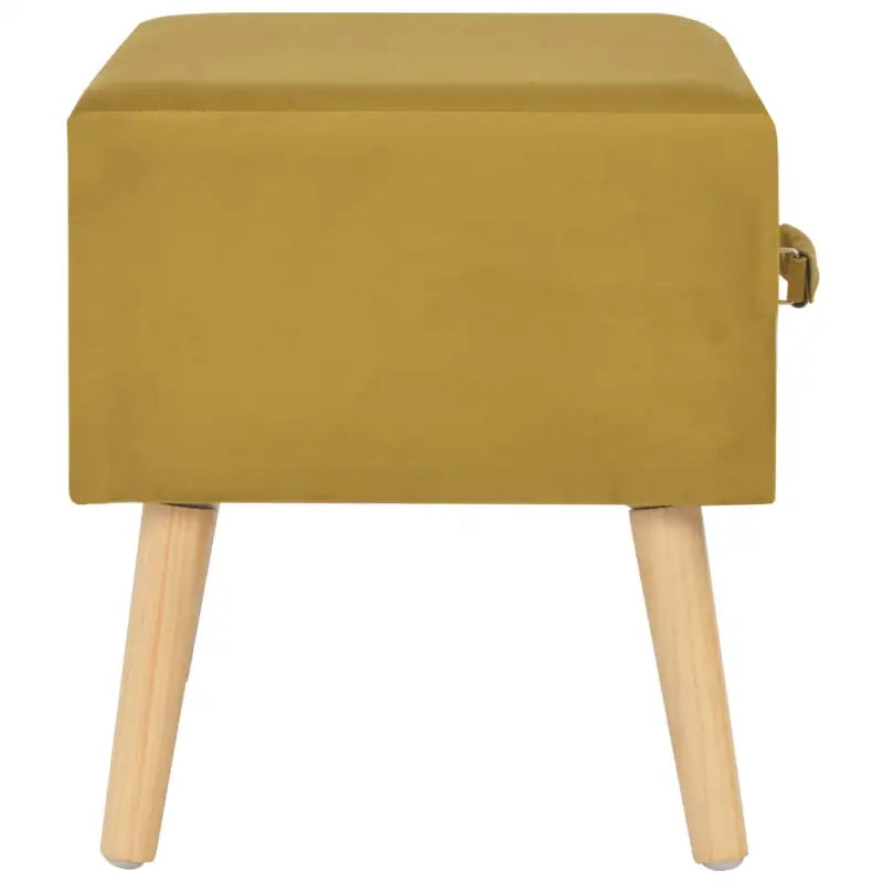 Nachtkastje van massief grenenhout met elegant fluwelen ontwerp - Nachtkastjes