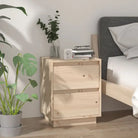 Nachtkastje van massief grenenhout met moderne charme - Naturel / 1 - Nachtkastjes
