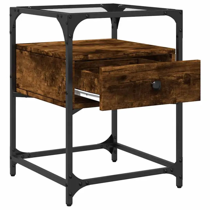 Nachtkastjes bewerkt hout met tijdloze charme voor woonkamer of slaapkamer - Nachtkastjes