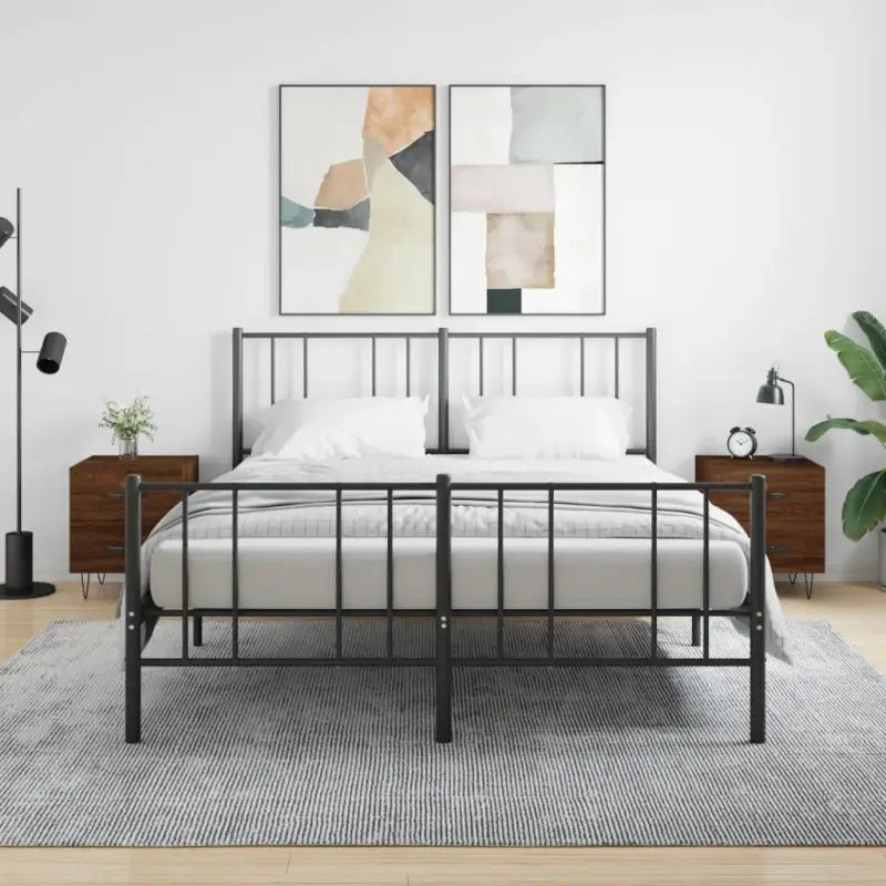 Nachtkastjes in grijs sonoma eiken bewerkt hout voor moderne uitstraling - bruin eikenkleur / 2 - Nachtkastjes