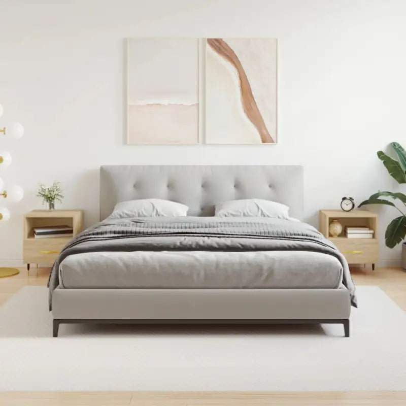 Nachtkastjes in Grijs Sonoma Eiken voor een moderne interieurlook - Sonoma eiken / 2 - Nachtkastjes