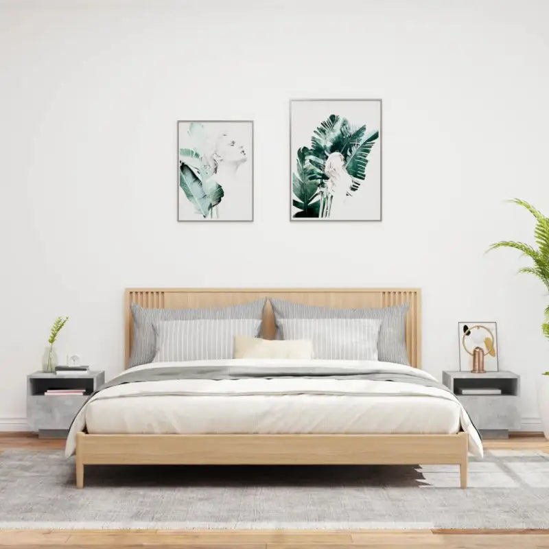 Nachtkastjes met rgb led-verlichting en duurzaam bewerkt hout - Nachtkastjes