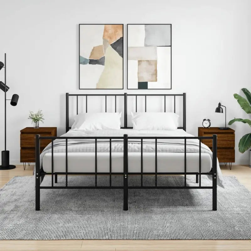 Nachtkastjes van bewerkt hout met elegant ontwerp en duurzame kwaliteit - bruin eikenkleur / 2 - Nachtkastjes