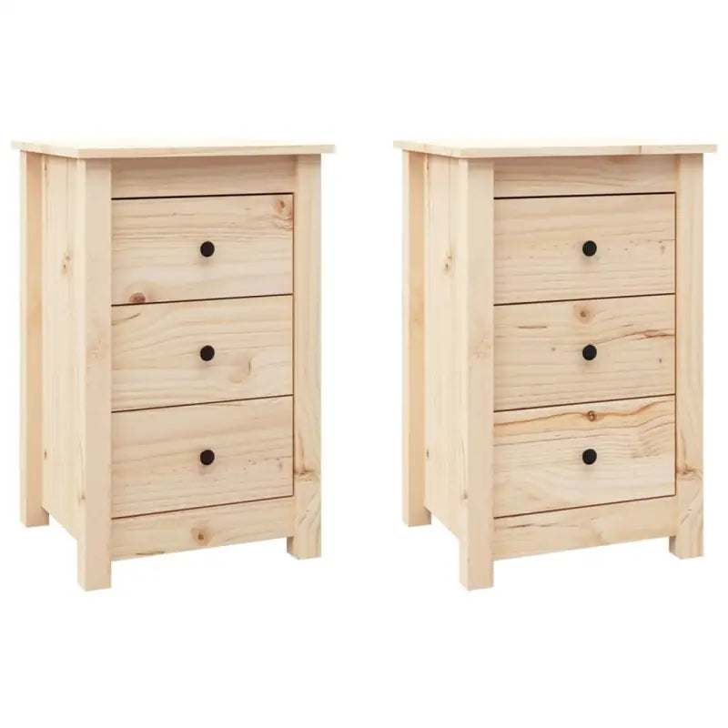 Nachtkastjes van massief grenenhout met stevig blad voor een tijdloos interieur - Nachtkastjes