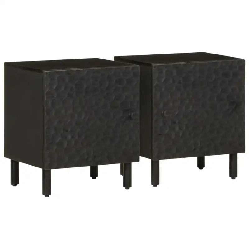 Nachtkastjes van massief mangohout met elegant design - Zwart / 2 / massief mangohout - Nachtkastjes
