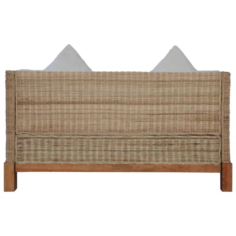 Natuurlijk rattan bank met levering bevat voor stijl en functionaliteit - Banken