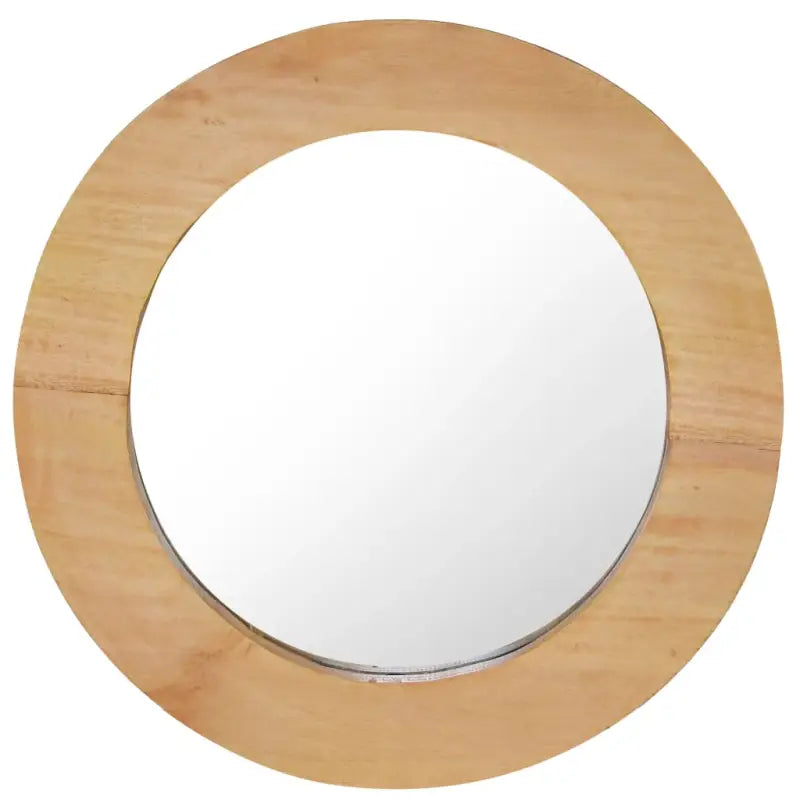 Natuurlijke teakhouten spiegel met rustiek houten frame - Φ 40 cm / 1 - Spiegels