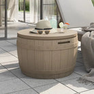 Opbergbox met imitatiehout structuur voor tuin en buitengebruik - Lichtbruin - Opbergboxen voor buiten