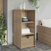 Opbergbox voor buiten in poly rattan voor tuinmeubels en accessoires - Opbergboxen voor buiten