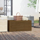Opbergbox voor buiten van massief grenenhout met rustieke uitstraling - Honingbruin / 101 x 50.5 x 46.5 cm