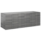 Opbergbox voor buiten van PE Rattan voor kussens - Grijs / 291 x 100.5 x 104 cm - Opbergboxen voor buiten