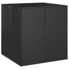 Opbergbox voor buiten van PE Rattan voor kussens - Zwart / 100 x 97.5 x 104 cm - Opbergboxen voor buiten