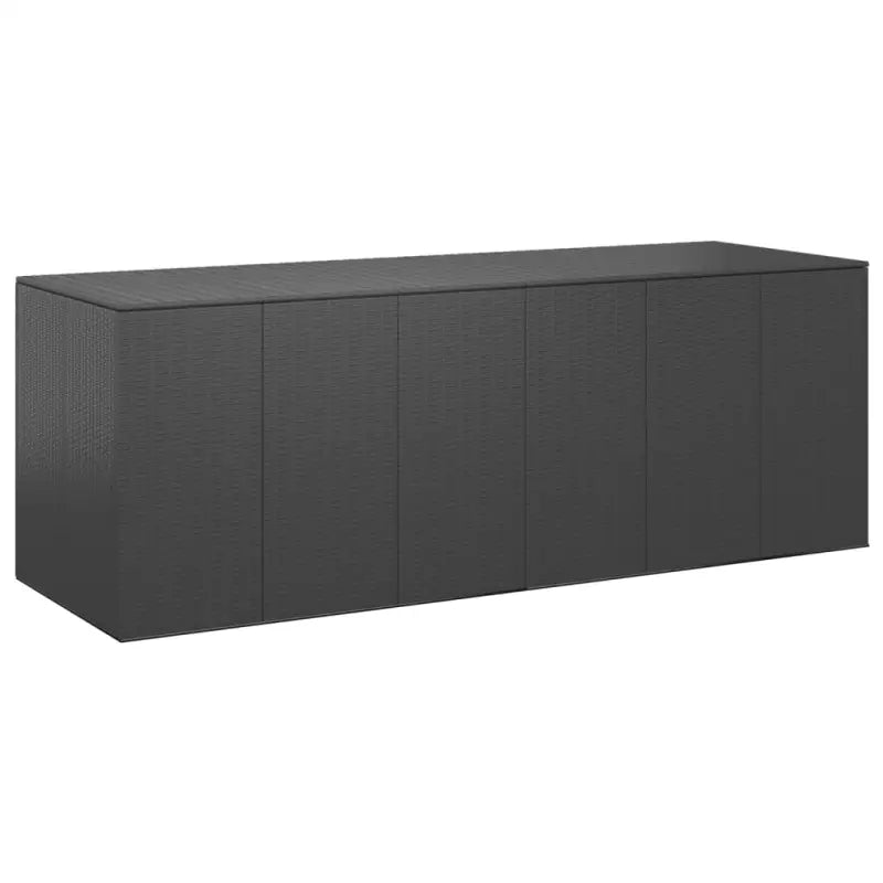Opbergbox voor buiten van PE Rattan voor kussens - Zwart / 291 x 100.5 x 104 cm - Opbergboxen voor buiten