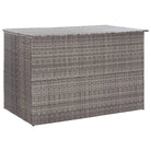 Opbergboxen voor buiten met poly rattan en gepoedercoat stalen frame - Grijs - Opbergboxen voor buiten