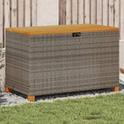 Opbergboxen voor buiten van poly rattan voor andere spullen eenvoudig schoon - Grijs / 110 x 55 x 63 cm - Opbergboxen