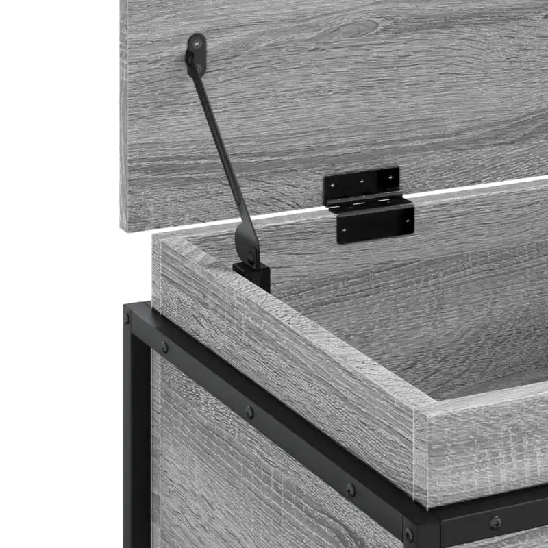 Opbergdozen van bewerkt hout in grijs Sonoma voor stijlvolle opbergruimte - Opbergdozen