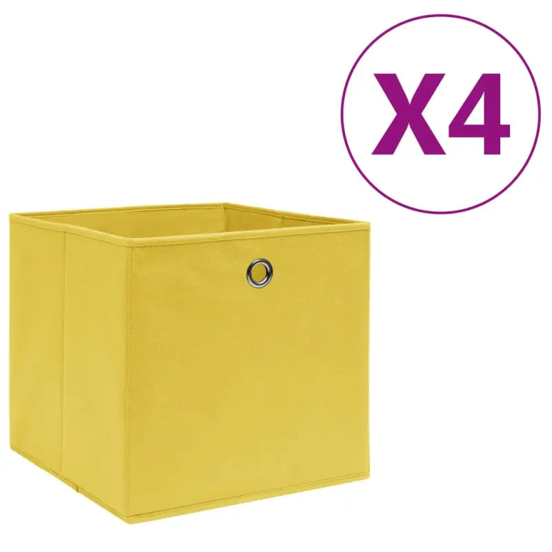 Opbergdozen van nonwoven stof voor lichte en stijlvolle opbergoplossingen - Geel / 4 - Opbergdozen