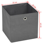 Opbergdozen van nonwoven stof voor opbergruimte levering bevat - Grijs / 10 - Opbergdozen