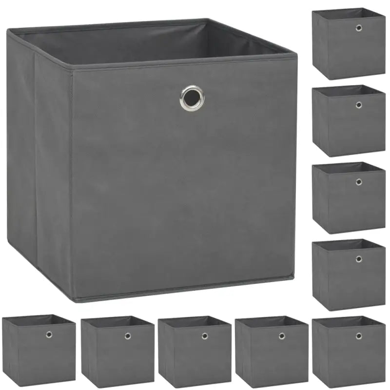 Opbergdozen van nonwoven stof voor opbergruimte levering bevat - Grijs / 10 - Opbergdozen