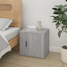 Opbergkast Grijs Sonoma met stabiel blad en elegant ontwerp - Opbergkasten & lockerkasten