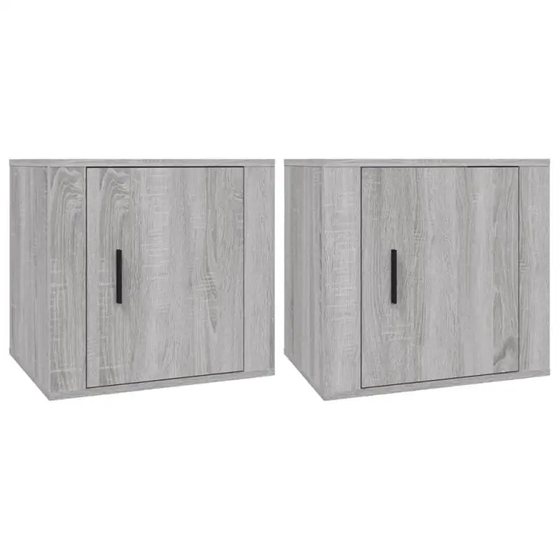 Opbergkast Grijs Sonoma met stabiel blad en elegant ontwerp - Opbergkasten & lockerkasten