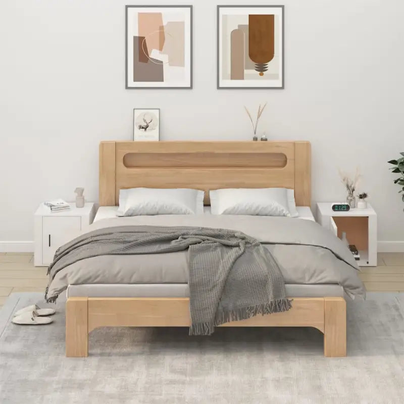 Opbergkast Grijs Sonoma met stabiel blad en elegant ontwerp - Hoogglans wit / 2 - Opbergkasten & lockerkasten