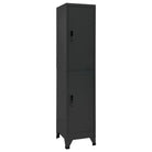 Opbergkast met afsluitbare deur voor kantoor of ruimte decoratie - Antraciet / 1 / Met 2 lockers - Opbergkasten &