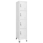 Opbergkast met afsluitbare deur voor kantoor of ruimte decoratie - Grijs / 1 / Met 4 lockers - Opbergkasten &