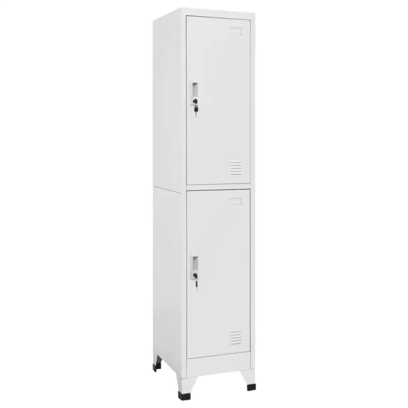 Opbergkast met afsluitbare deur voor kantoor of ruimte decoratie - Grijs / 1 / Met 2 lockers - Opbergkasten &