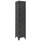 Opbergkast met afsluitbare deur voor kantoor of ruimte decoratie - Antraciet / 1 / Met 6 lockers - Opbergkasten &