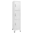 Opbergkast met afsluitbare deur voor kantoor of ruimte decoratie - Grijs / 1 / Met 3 lockers - Opbergkasten &