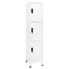Opbergkast met afsluitbare deur voor kantoor of ruimte decoratie - Wit / 1 / Met 3 lockers - Opbergkasten & lockerkasten