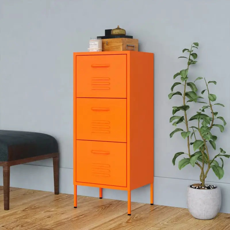 Opbergkast met staalconstructie en verstelbare hoogtes - Oranje / 1 - Opbergkasten & lockerkasten