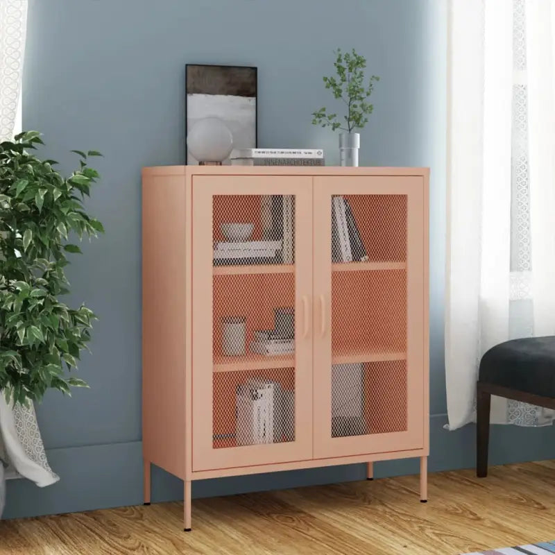Opbergkast met stabiele stalen constructie en verstelbare poten - Roze / 1 - Opbergkasten & lockerkasten