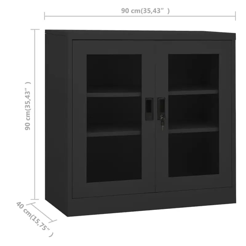 Opbergkast met verstelbare schappen en gehard glas voor documentenstorage - Opbergkasten & lockerkasten