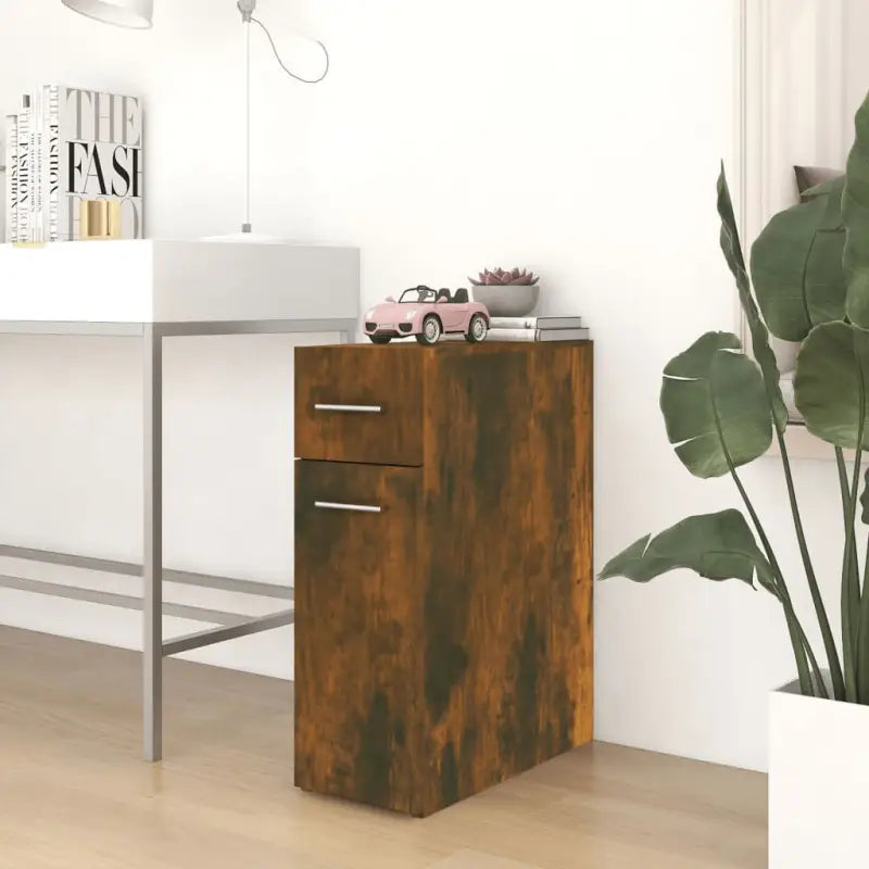 Opbergkast van bewerkt hout voor een overzichtelijk huis - Gerookt eiken / 1 - Opbergkasten & lockerkasten