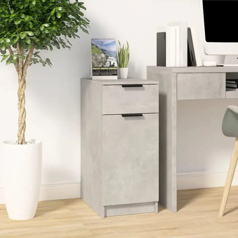 Opbergkast van bewerkt hout voor praktische en decoratieve opberging - Betongrijs / 1 - Opbergkasten & lockerkasten