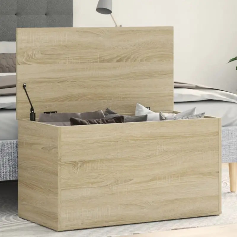 Opbergkisten van bewerkt hout voor overzichtelijke opbergruimte - Sonoma eiken / 84 x 42 x 46 cm / 1 - Opbergkisten