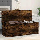 Opbergkisten van bewerkt hout voor overzichtelijke opbergruimte - Gerookt eiken / 102 x 35 x 35 cm / 1 - Opbergkisten