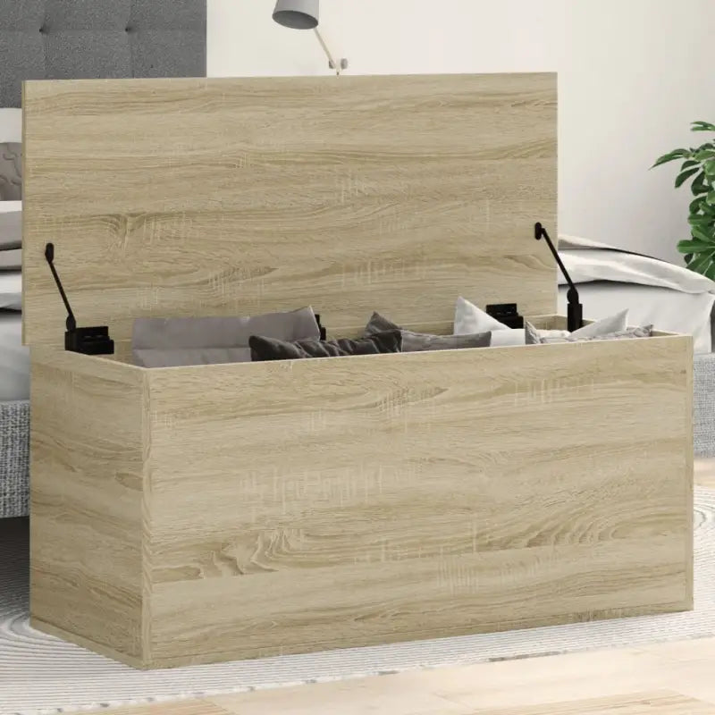 Opbergkisten van bewerkt hout voor overzichtelijke opbergruimte - Sonoma eiken / 100 x 42 x 46 cm / 1 - Opbergkisten