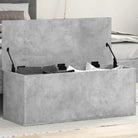 Opbergkisten van bewerkt hout voor overzichtelijke opbergruimte - Betongrijs / 90 x 35 x 35 cm / 1 - Opbergkisten