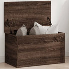 Opbergkisten van bewerkt hout voor overzichtelijke opbergruimte - bruin eikenkleur / 60 x 35 x 35 cm / 1 - Opbergkisten