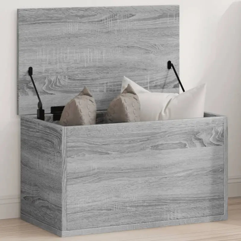 Opbergkisten van bewerkt hout voor overzichtelijke opbergruimte - Grijs sonoma / 60 x 35 x 35 cm / 1 - Opbergkisten