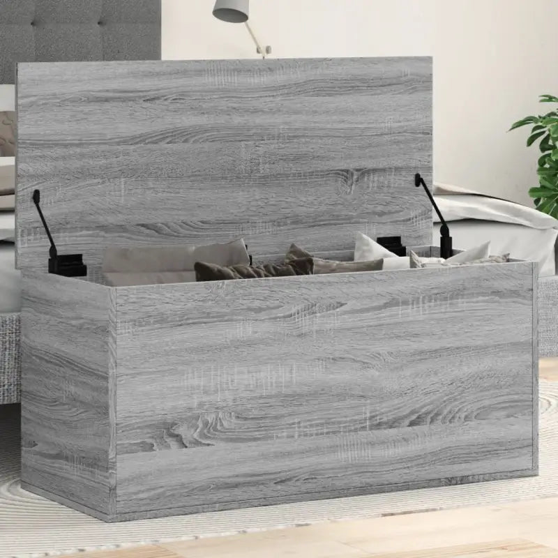 Opbergkisten van bewerkt hout voor overzichtelijke opbergruimte - Grijs sonoma / 100 x 42 x 46 cm / 1 - Opbergkisten