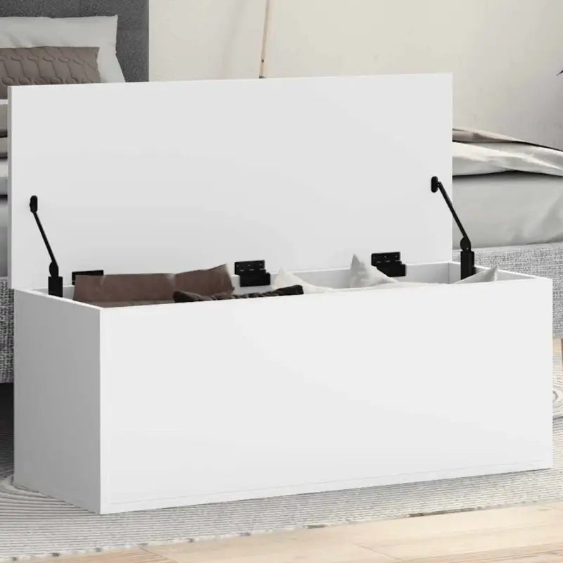 Opbergkisten van bewerkt hout voor overzichtelijke opbergruimte - Wit / 90 x 35 x 35 cm / 1 - Opbergkisten