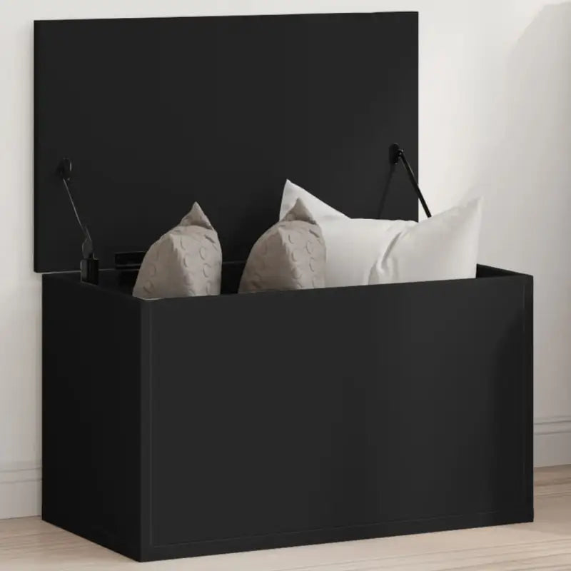 Opbergkisten van bewerkt hout voor overzichtelijke opbergruimte - Zwart / 60 x 35 x 35 cm / 1 - Opbergkisten